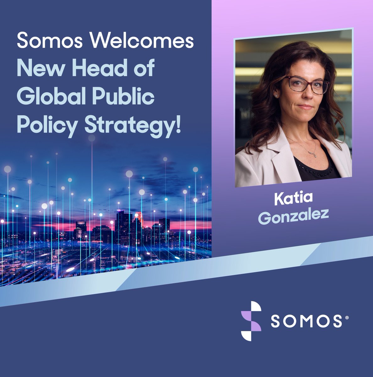 Somos_Inc's tweet photo. We’re excited to welcome Katia Gonzalez to Somos as our new Head of Global Public Policy Strategy!

With more than two decades of experience in global public policy, fraud prevention and industry collaboration, Katia brings a deep understanding of how regulation, technology and industry dynamics intersect across the global telecommunications ecosystem.

In her new role, Katia will lead Somos’ global public policy efforts, partnering with stakeholders across the ecosystem to help strengthen trust, accountability and responsible use of telecommunications resources.

Please join us in welcoming Katia to #TeamSomos! https://t.co/TS0ACkECqE

#LeadershipAnnouncement #PublicPolicy #TrustedCommunications #Telecom #FraudPrevention #Somos