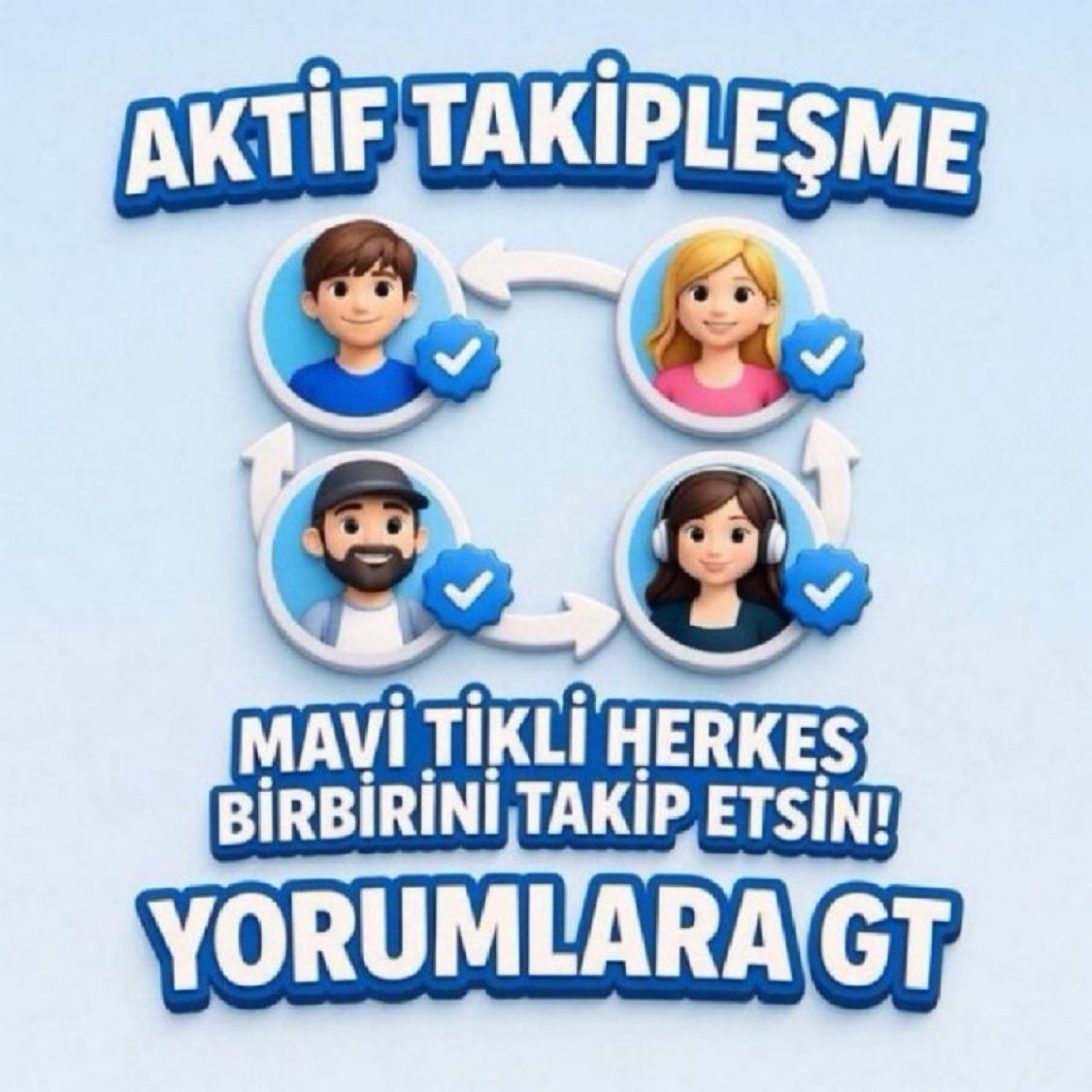 #MaviTik akımı başlamış 

Küçük hesap kalmasın.

2500 Mavi tikli takipçisi olan artık Mavi Tik otomatik alıyormuş.

Bugün 666 Kişiyi takip edeceğim.

Yorumlarda buluşalım.#FBvGB