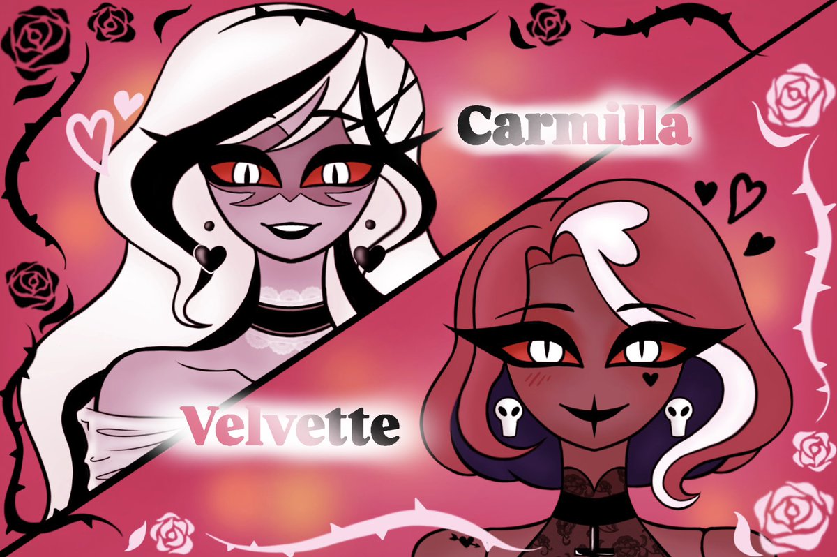 kimooo01010's tweet photo. Valentine's Date ! 🥀💗
#velmilla #HazbinHotel #velvette #carmilla https://t.co/oVowAZ2jGf