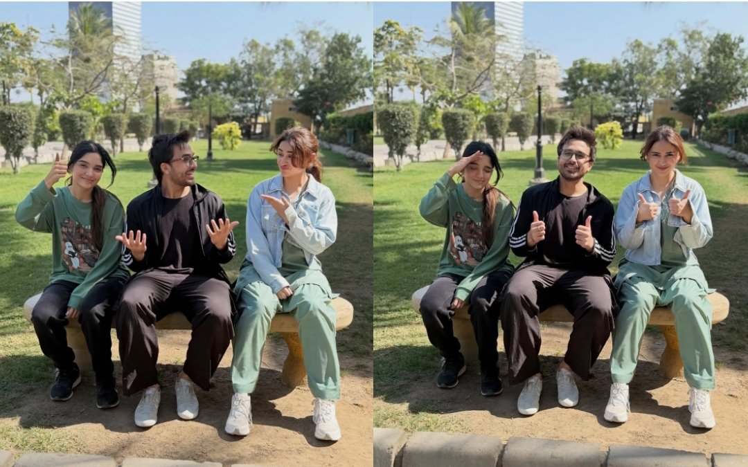 #Romaisa looks tired, Y ko dekkar sochrahi hogi pata nehi kya khakar ayi hai😄. In an interview, #HumayunSaeed said she never gets tired and is always ready to shoot. #YumnaZaidi