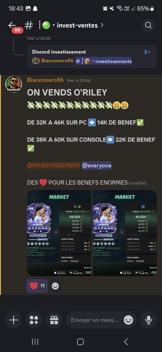 ON ENCHAINE🤑🤑

L'ACHAT REVENTE C'EST DIFFICILE !

ON A PAS LA MEME DÉFINITION DE DIFFICILE👀

DEPUIS DES MOIS ON ENCHAINE DE MAGNIFIQUE BENEF
 
GRATUITEMENT ICI➡️ discord.gg/sUbTw4fbTc

Et sur #twitch AUSSI twitch.tv/bianconero96 je t'apprends comment faire de tout ca ⬇️