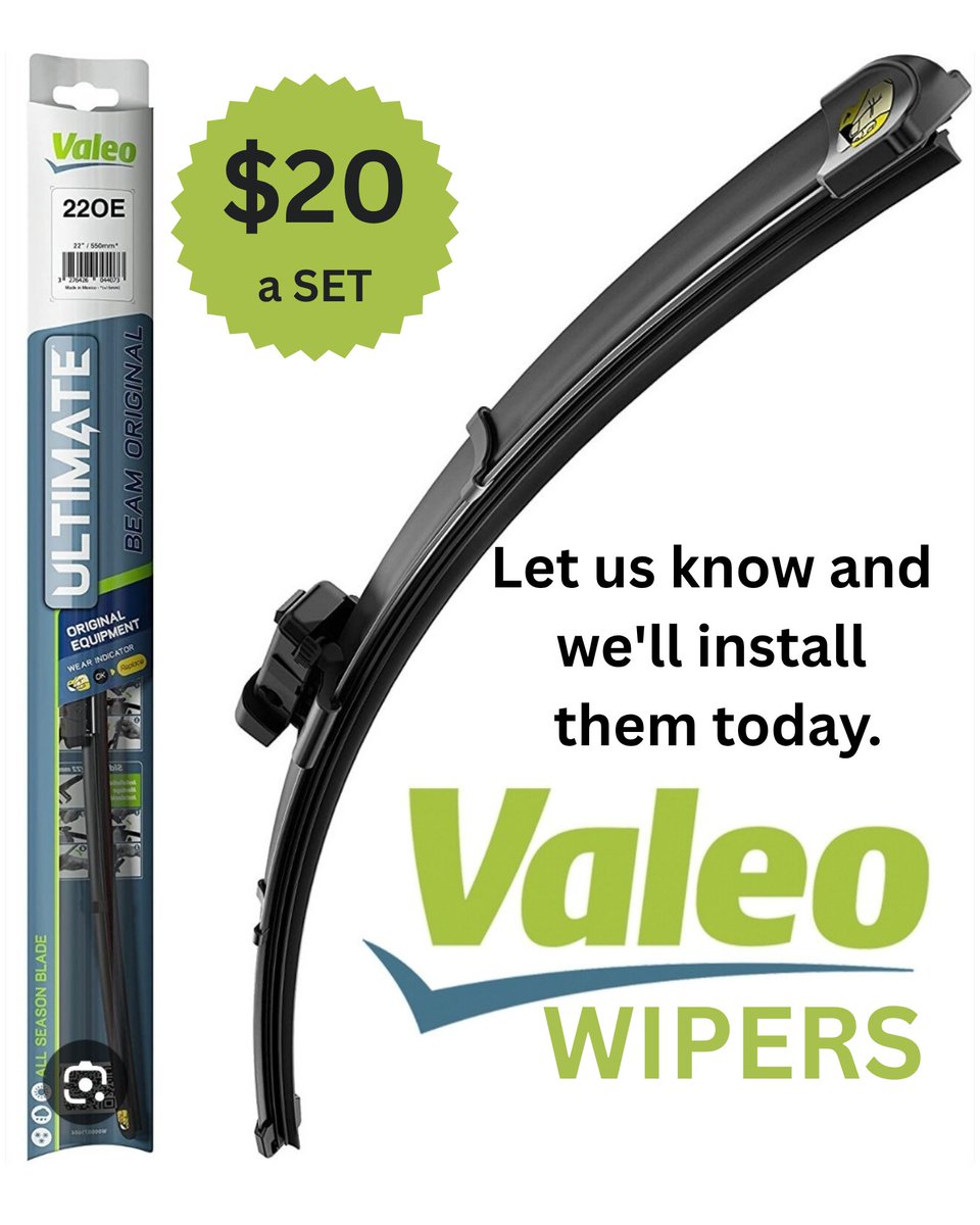 valueGLASS's tweet image. 🚗✨ At valueGLASS, we offer a no-pressure sales policy with zero upsells! Wiper blades are just $20 a set, installed—no other purchase needed! Keep your ride safe without breaking the bank. #valueGLASS #WiperBlades #NoPressureSales #AutoCare #ShopLocal