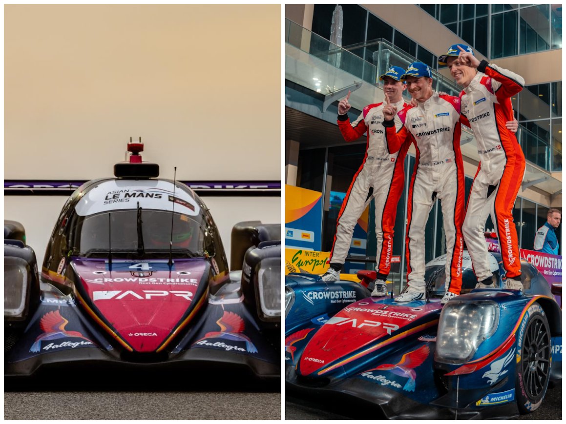 Michelin_Sport's tweet photo. Congratulations to @CrowdStrikeRcng by APR and its trio Kurtz/Jakobsen/Deletraz on winning the 2025/26 @AsianLeMans Series in their #4 Oreca07-Gibson on @Michelin tires 👏👏👏

#PerformanceMadeToLast https://t.co/Q2WQRYA4MA