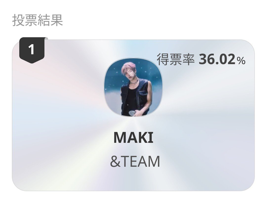 ケイくんマキおめでとう🎉 両方1位すごーい