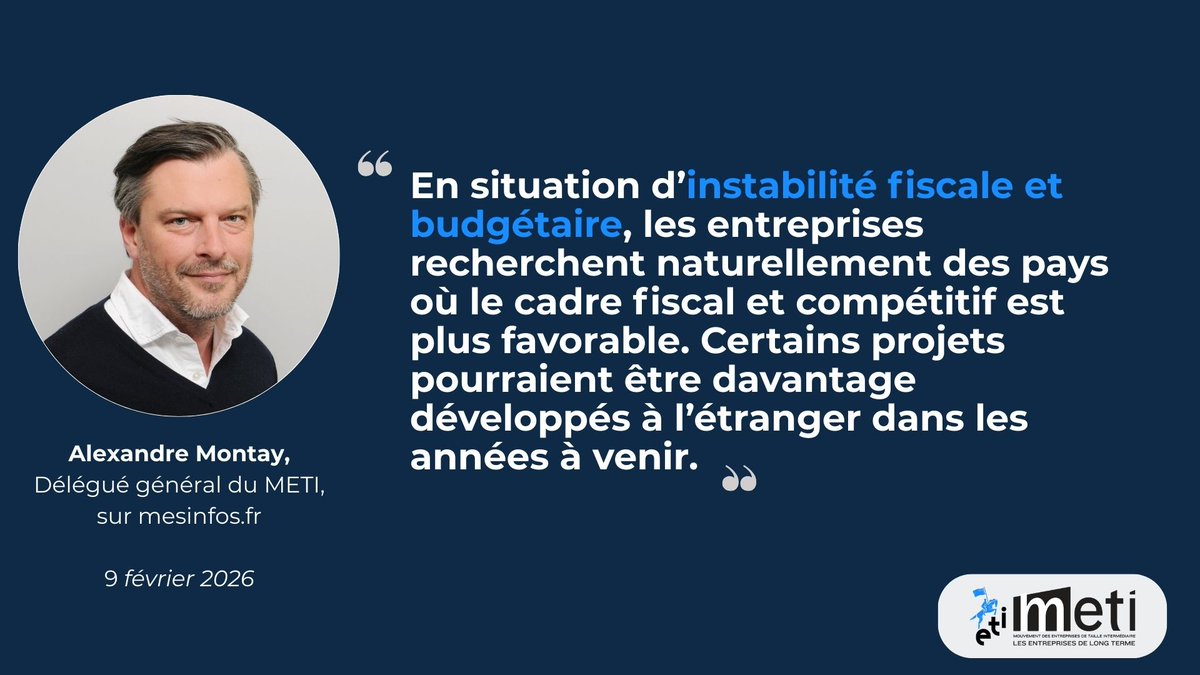 "Les ETI font face à une concurrence mondiale extrêmement féroce". Dans <a href="/mesinfos_fr/">mesinfos</a>, notre DG <a href="/alexandremontay/">Alexandre Montay</a> analyse la situation des #ETI, prises en étau entre intensification de la concurrence internationale et dégradation du cadre de compétitivité 👉mesinfos.fr/75000-paris/al…