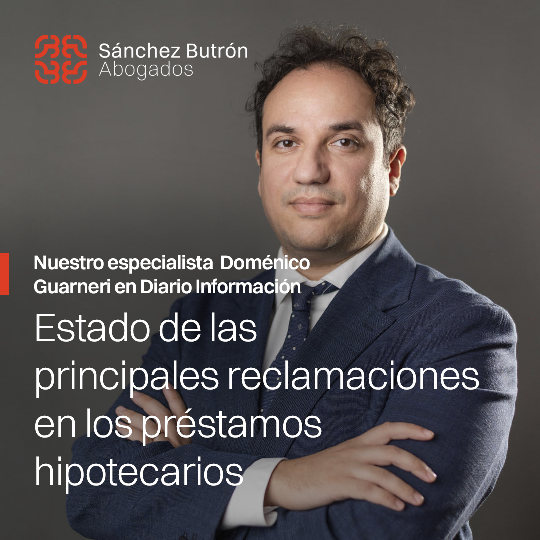 Nuestro especialista en derecho bancario, Doménico Guarneri, ha participado en este interesante artículo de <a href="/informacion_es/">INFORMACION.es</a>  acerca del estado de las  reclamaciones por cláusulas abusivas en los préstamos hipotecarios.

🔴 Puedes verlo aquí:
informacion.es/economia/2026/…