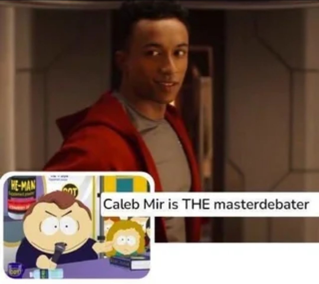 Caleb Mir: discovers a new star system, solves a warp equation, saves the ship.

Also Caleb Mir: "I did it with my own two hands."