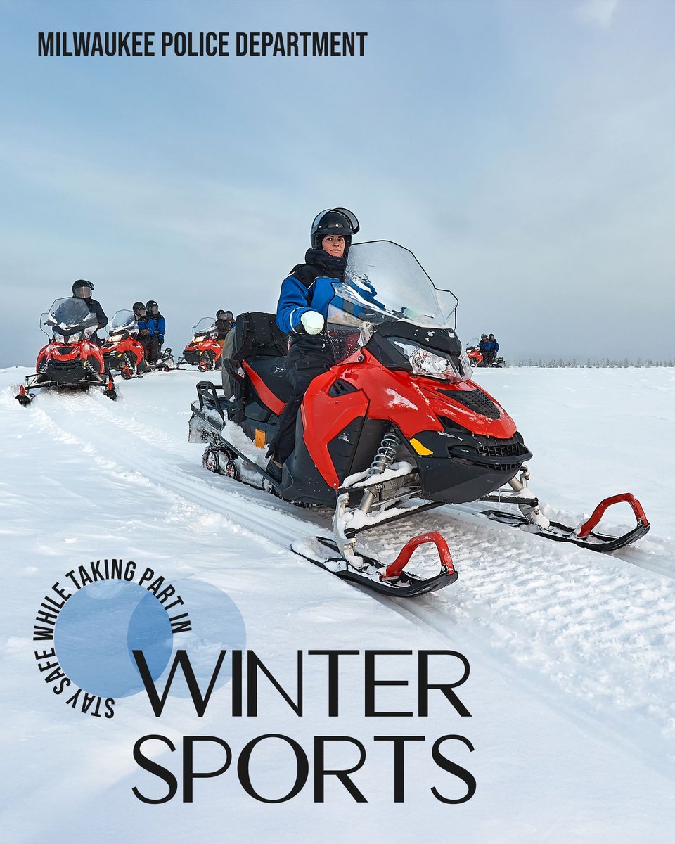 MilwaukeePolice's tweet image. If you’re heading out to one of #Wisconsin’s rivers or lakes this winter for #icefishing or #snowmobiling, it’s crucial to remember that ice is never 100% safe.

To ensure you return home safely, check out the #safety tips on our website:
🔗 mkepolice.com/safety-awarene…

#Police