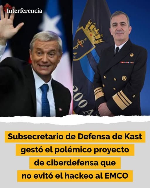 BotCheckerCL's tweet image. En 2022, Guacamaya filtró 400 mil correos del Estado Mayor Conjunto chileno: 350 GB de inteligencia militar.
Todo pese a una millonaria licitación a Entel para ciberdefensa (Proyecto Marciano).
El responsable: Rodrigo Álvarez Aguirre, futuro subsecretario de Defensa.

🤌🏻🤌🏻🤌🏻