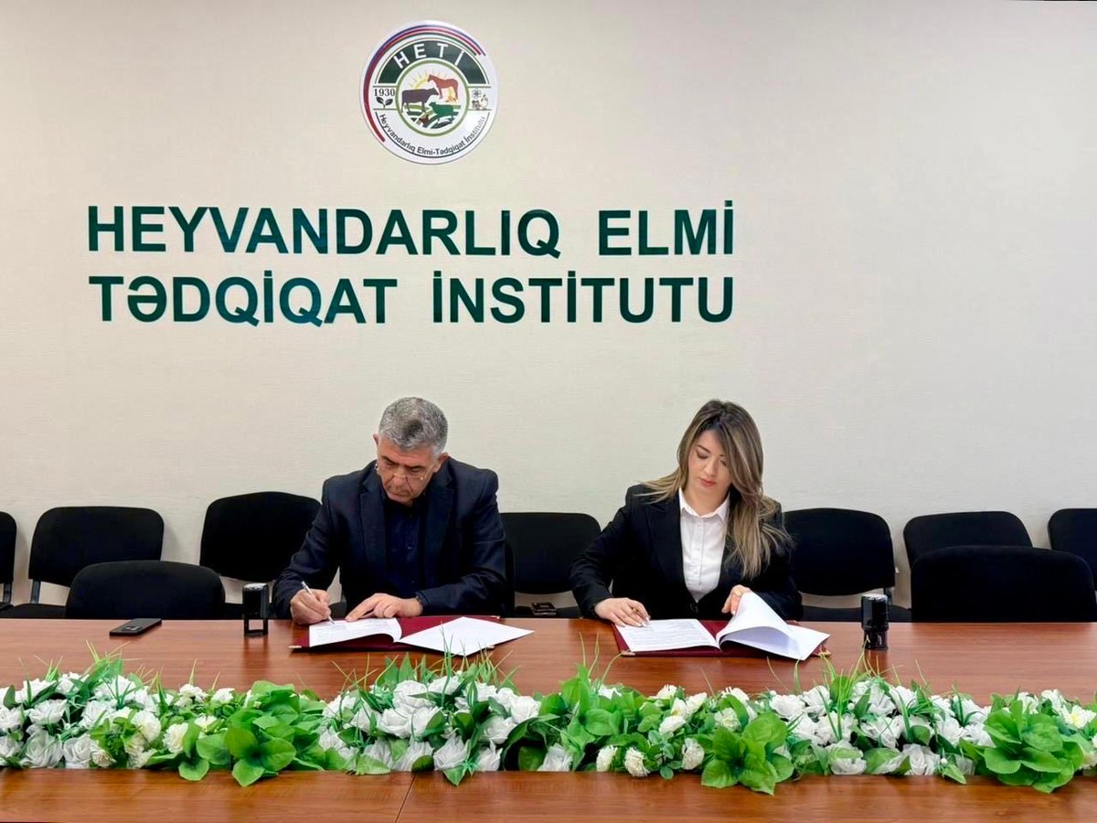 Kmal54884697's tweet photo. Göygöl Peşə Məktəbi ilə Heyvandarlıq və Balıqçılıq Elmi-Tədqiqat İnstitutu arasında əməkdaşlıq müqaviləsi imzalanıb https://t.co/76x8YWefxe