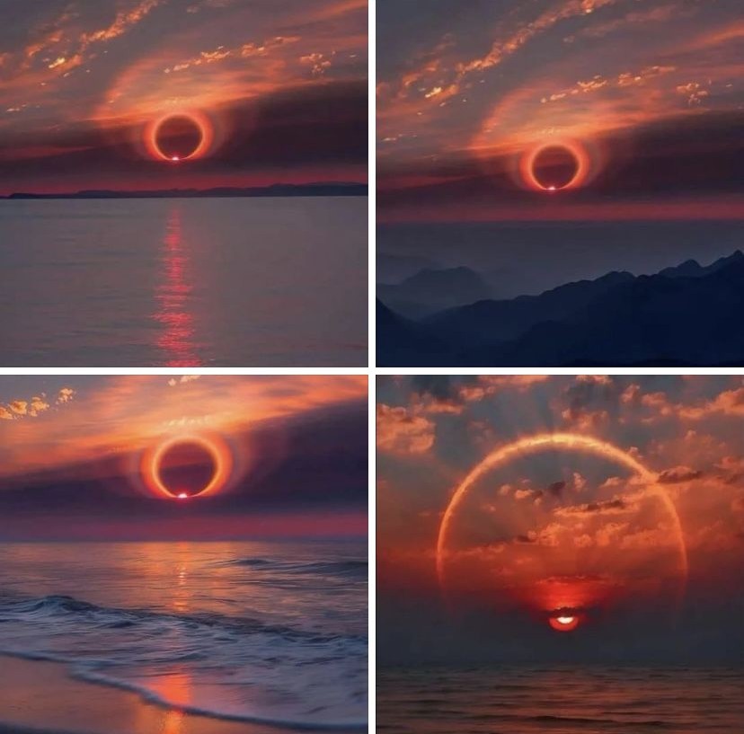 Extremely rare solar halo captured during sunrise