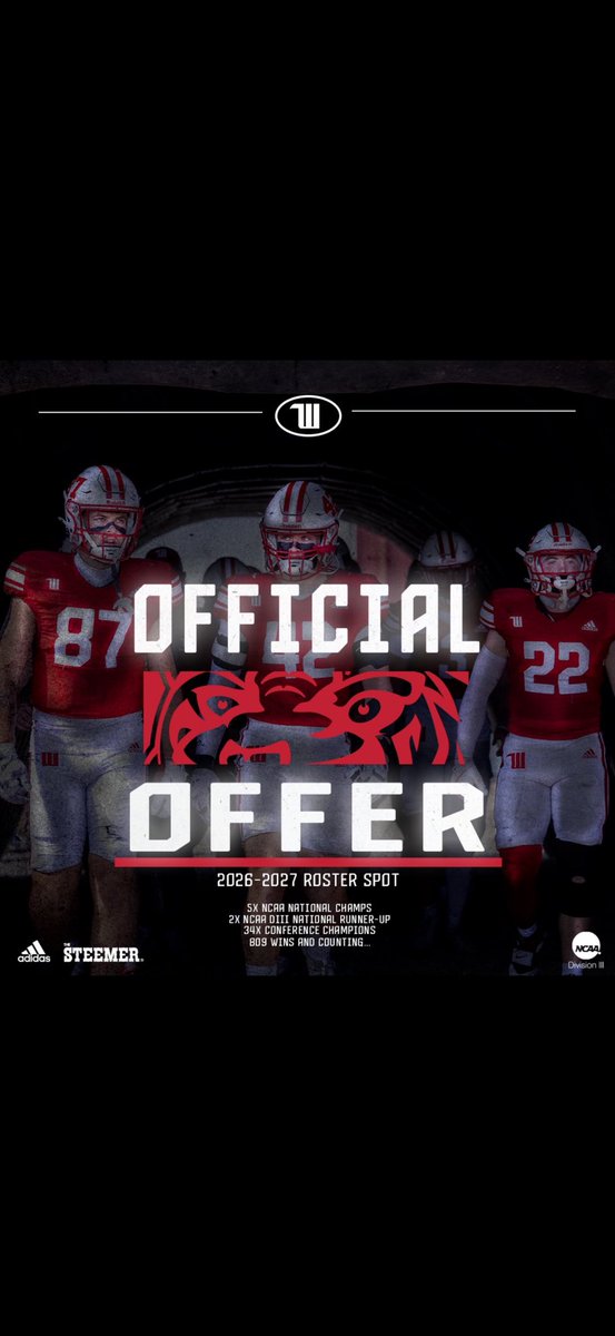 EvanJohn4920's tweet photo. After a great conversation with @CoachKennedy6_ I am blessed to receive my 3rd offer from @WittFootball 
#processoverproduct #AGTG @DylanClarkPCHS https://t.co/Qf5sI4Wnj9