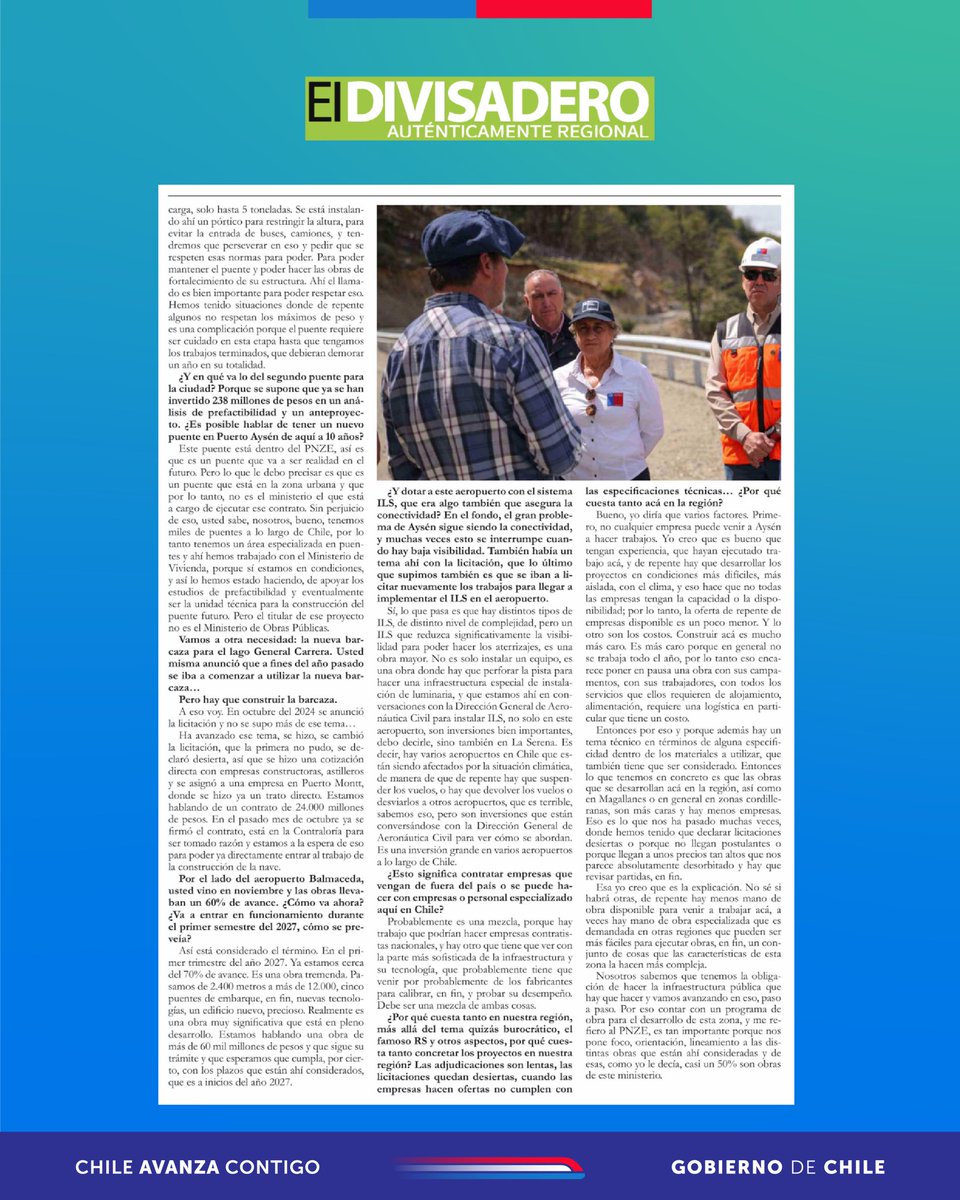 Ministerio de Obras Públicas🇨🇱 tweet media