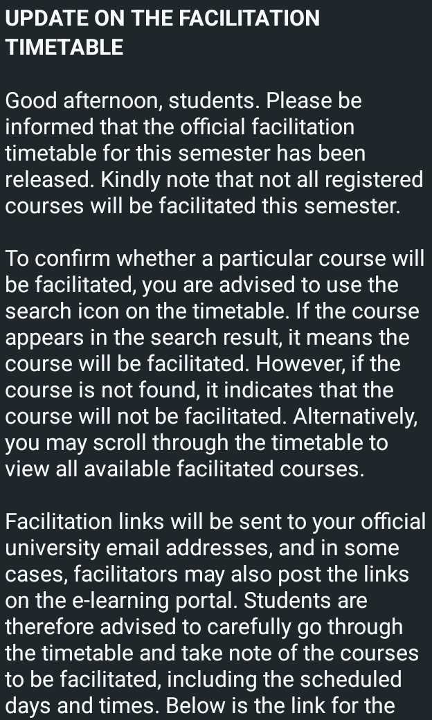 NOUN STUDENT'S UPDATE FORUM (@nounupdate) on Twitter photo 