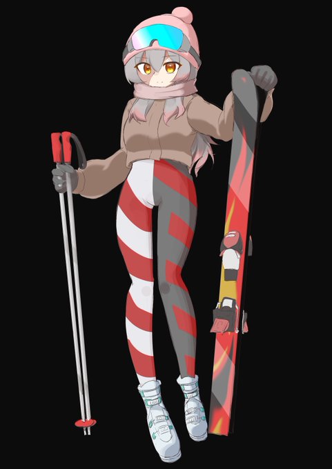 緋色のスキーウェアです 