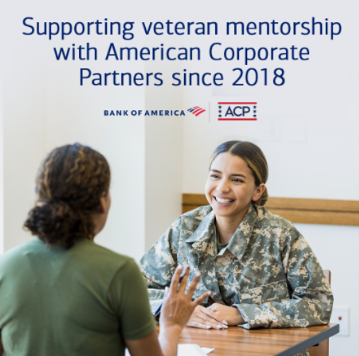 This #NationalMentoringMonth, I’m celebrating <a href="/BankofAmerica/">Bank of America</a>'s partnership with <a href="/acpvets/">ACP</a> and the mentoring we provide to veterans and military spouses. Shoutout to everyone who makes this work possible – especially our Workforce Development team! bit.ly/46ERA9j