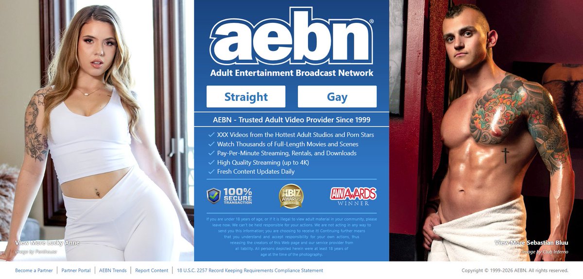 aebn's tweet photo. Congratulations to this week's https://t.co/cIBqK2WKOZ Splash Page Stars Lucky Anne @callmeluckyanne and Sebastian Bluu @Sebastian_bluu ! https://t.co/ugFPlCj5NZ