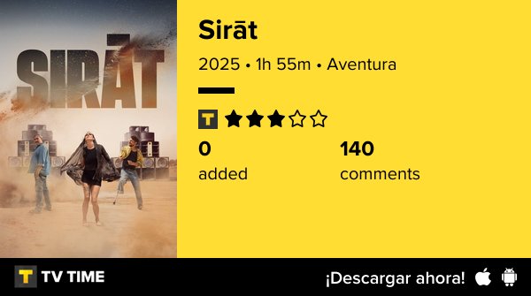 #Sirat es de lo mejor del cine español reciente. Un viaje de dolor que, aunque tarda en arrancar, cuando lo hace te destroza. Gran puesta en escena, musicote brutal y un final que no termina de convencer del todo. 7'5/10 #cine