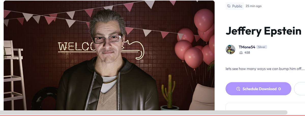 OMG guysss, Epstein edition in inZOI is WILD 😱  
How many sus ways can we yeet this man?? 💀👀  
Drop your most unhinged ideas belowww — we need MAX views on this chaos!! 🔥🔥<a href="/SafeLizardz/">SafeLizardz</a> 
#Epstein #inZOI #DarkHumor #SendHelp