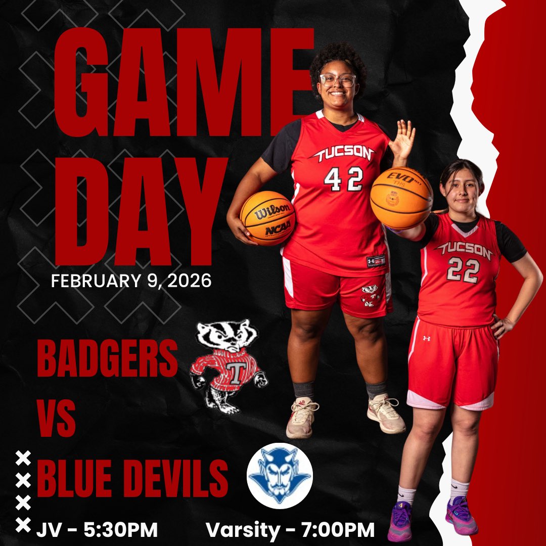 THMSGBB's tweet photo. We’re playing at home today! Come out and cheer your lady Badgers on! Go Badgers!

🆚 Sunnyside Blue Devils
🕠 JV - 5:30PM
🕖 Varsity - 7:00PM
📍 Badgers Gymnasium
🎟️ $5 Adults, $4 Students w/ID

#BadgerNation❤️🤍#TrustTheProcess https://t.co/wEtCDSnEtH