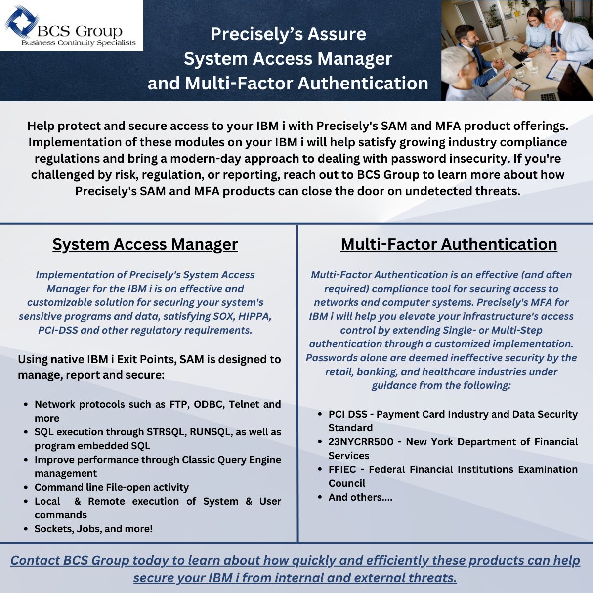 bcsgroupllc's tweet photo. As an established leader delivering High Availability and Disaster Recovery on the IBM i, BCS Group is excited to partner with Precisely and can help you level up your system's availability! Contact us today for more information.  

🔐#ibmi #data #protectyourdata #datasecurity https://t.co/7rbAJ438ud