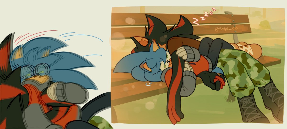 Upgrade ⬆️ from designated bed to plushie!

🛏️>>>🧸🩵
#Sonadow #Shadonic #Duscky #NxD