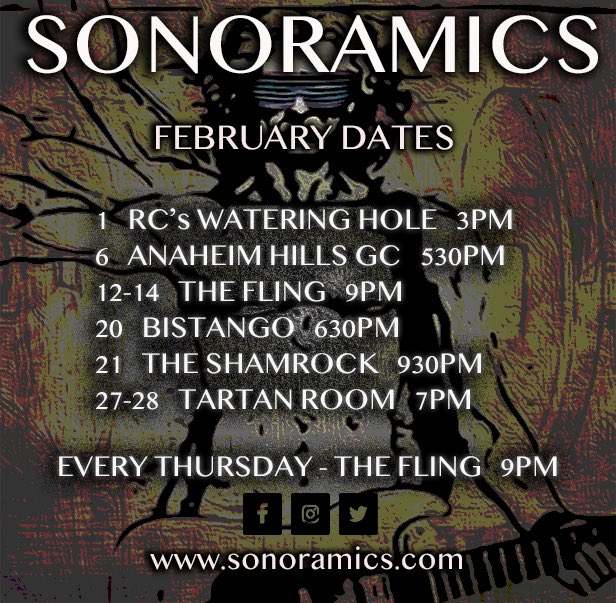 WolfRunMusic's tweet photo. Busy month. New venue. https://t.co/tJTp2FK7t1