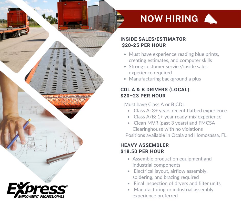 Express is here for job seekers and hiring companies. Explore job opportunites and all of our services at expresspros.com/us-florida-oca…. Apply today! #OcalaJobs #WorkOcala