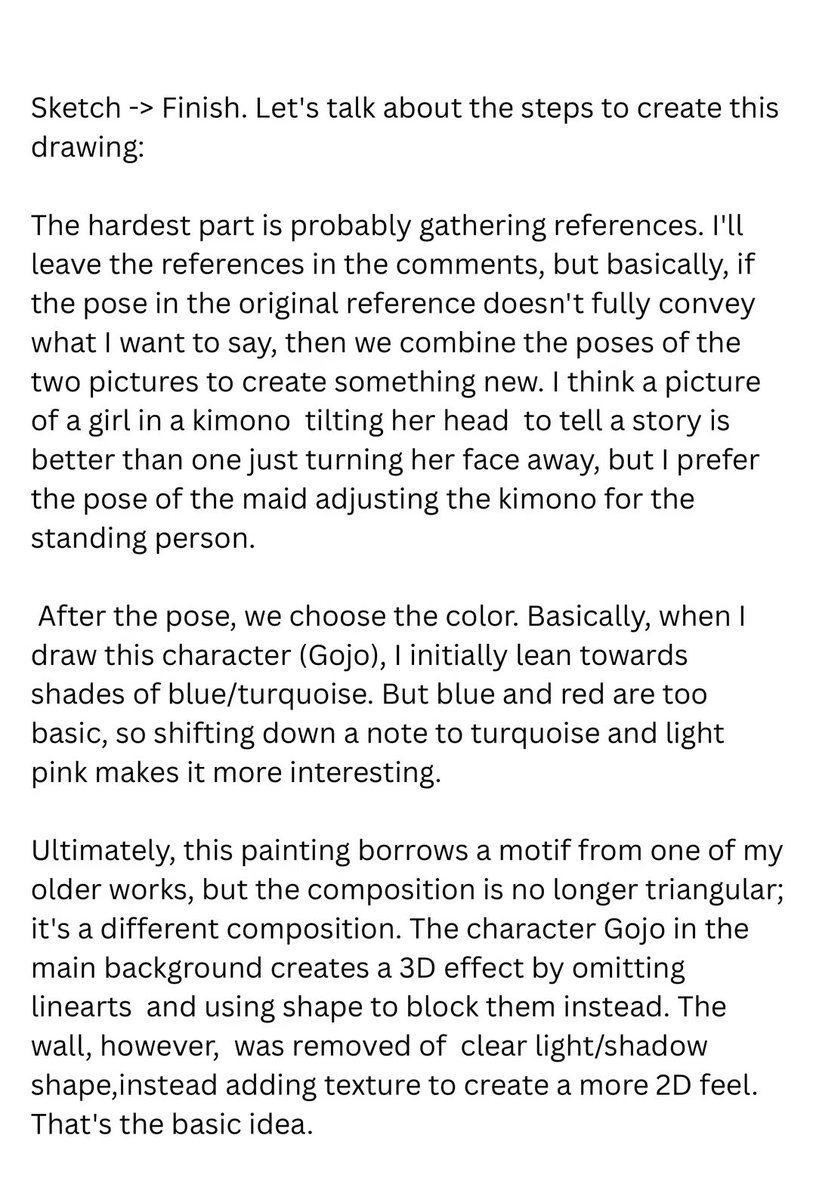 Let’s talk about how I created this piece. My mindset process while choosing preference and picking colors.