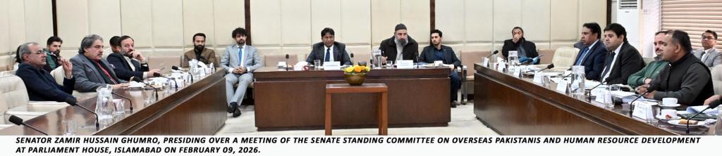 SenatePakistan's tweet image. Senator Zamir Hussain Ghumro presides over the meeting of Senate Functional Committee on Overseas Pakistanis &amp;amp; Human Resource Development 🇵🇰

#HRD #Pakistan
