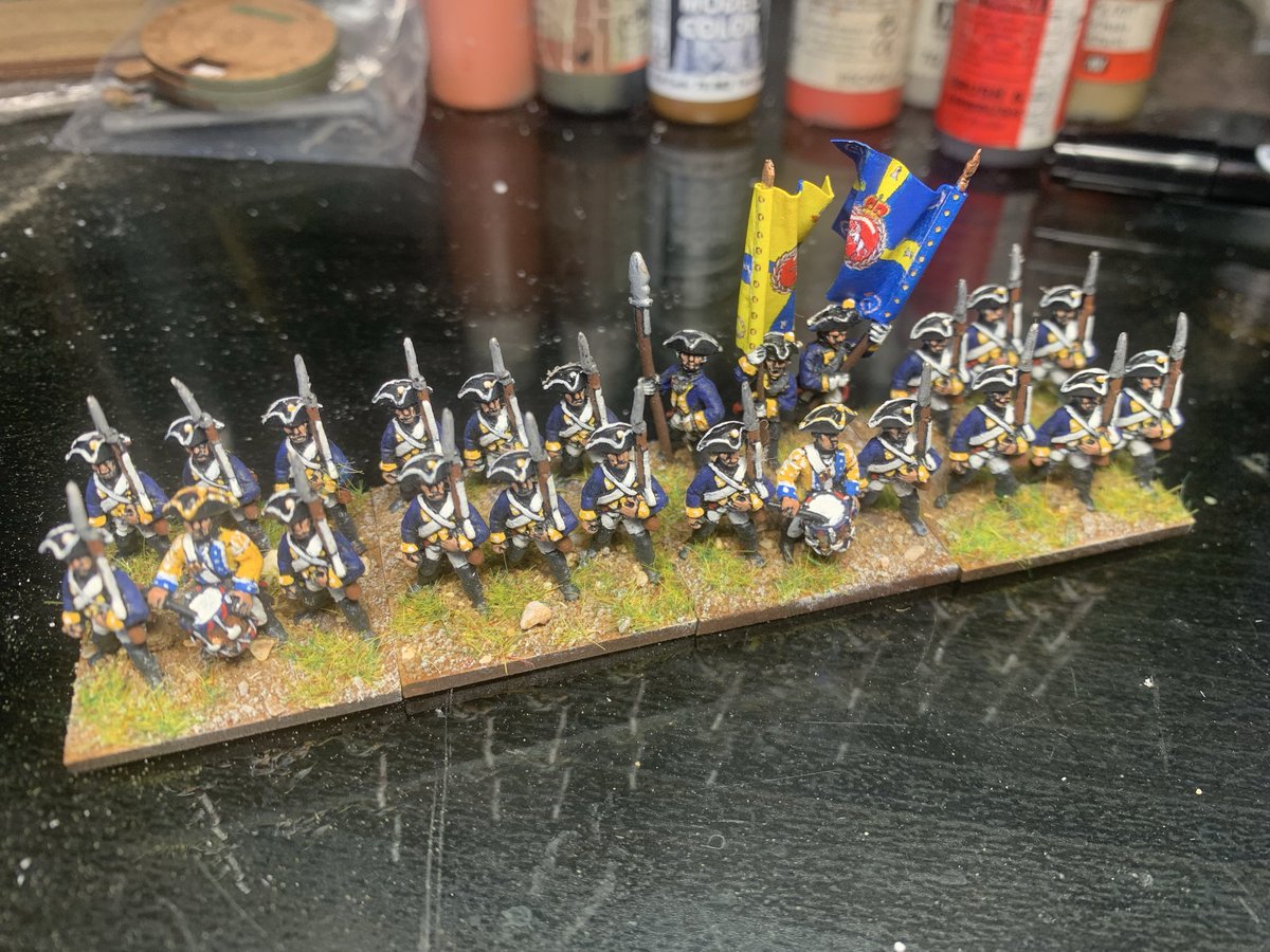 DarkinDes's tweet photo. 15mm AWI Brunswick infantry FS

Von Riedesel  24 figs
Prinz Friedrich 14 figs
Command bases Rhetz 6 fig
Command Base Specht 6 fig
Skirmishers 8 fig

£100 plus postage.

#wargames #wargaming #shedowar https://t.co/C5ZhYFX0XK