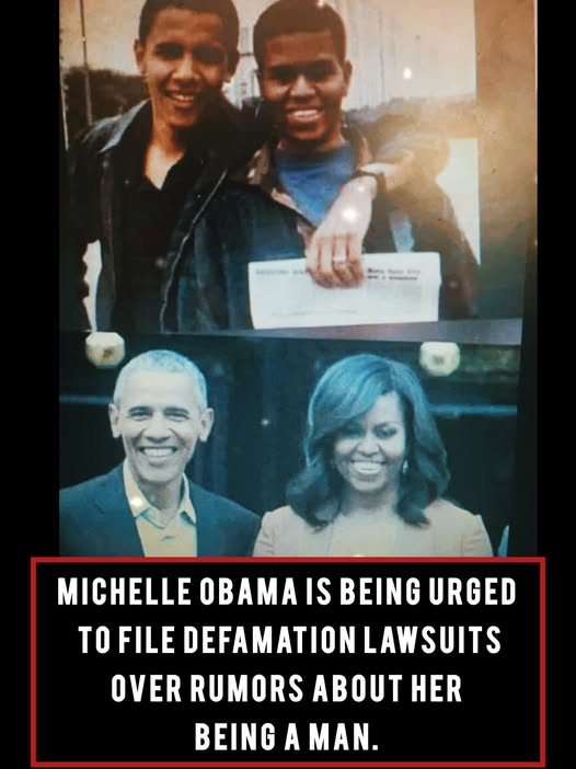 Michelle Obama is being urged to file defamation lawsuits over rumors about her being a man. 

What do you think, is he/she a man or woman?

I call . . . dude!! 😂