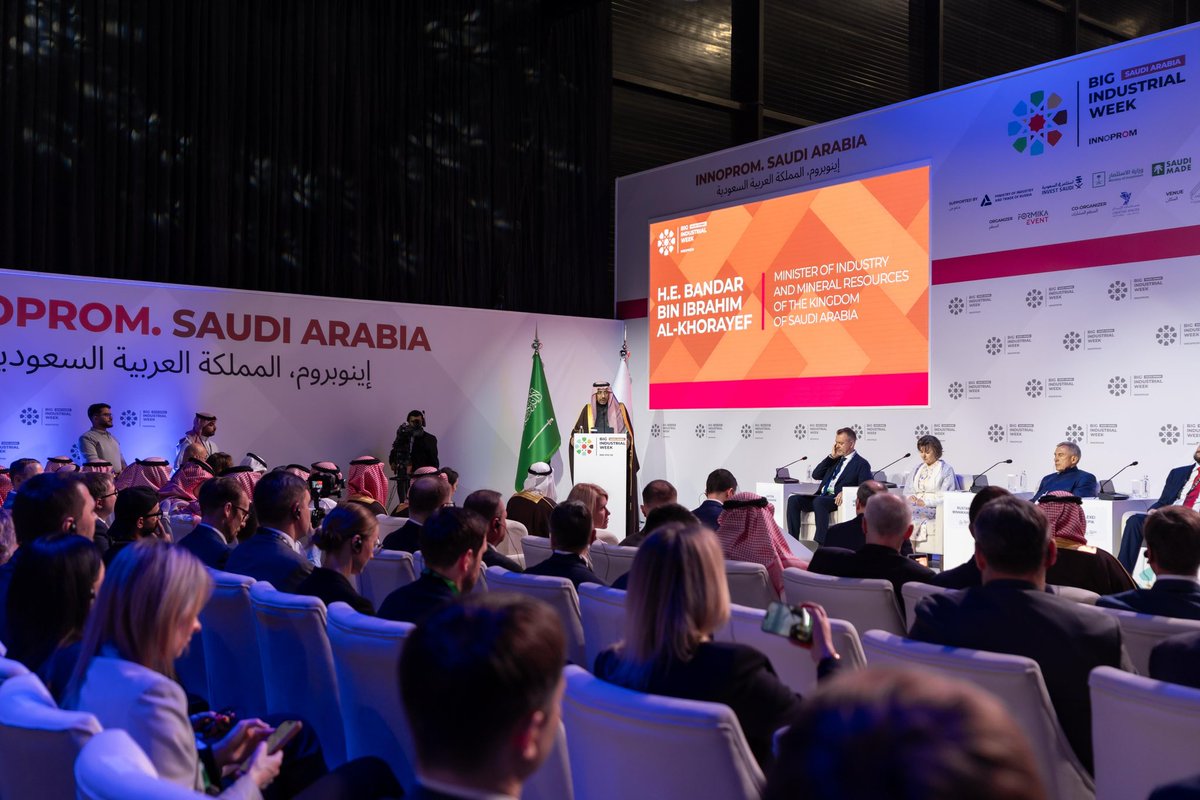 تُقدم المملكة اليوم نفسها كشريك موثوق وطويل الأمد ببيئة استثمارية مستقرة ورؤية صناعية واضحة، وهو ما أكدت عليه خلال كلمتي في معرض "إينوبروم" الذي تستضيفه المملكة لأول مرة بمشاركة واسعة من كبرى الشركات الروسية والعالمية، وبحضور وزير الصناعة والتجارة الروسي السيد Anton Alikhanov