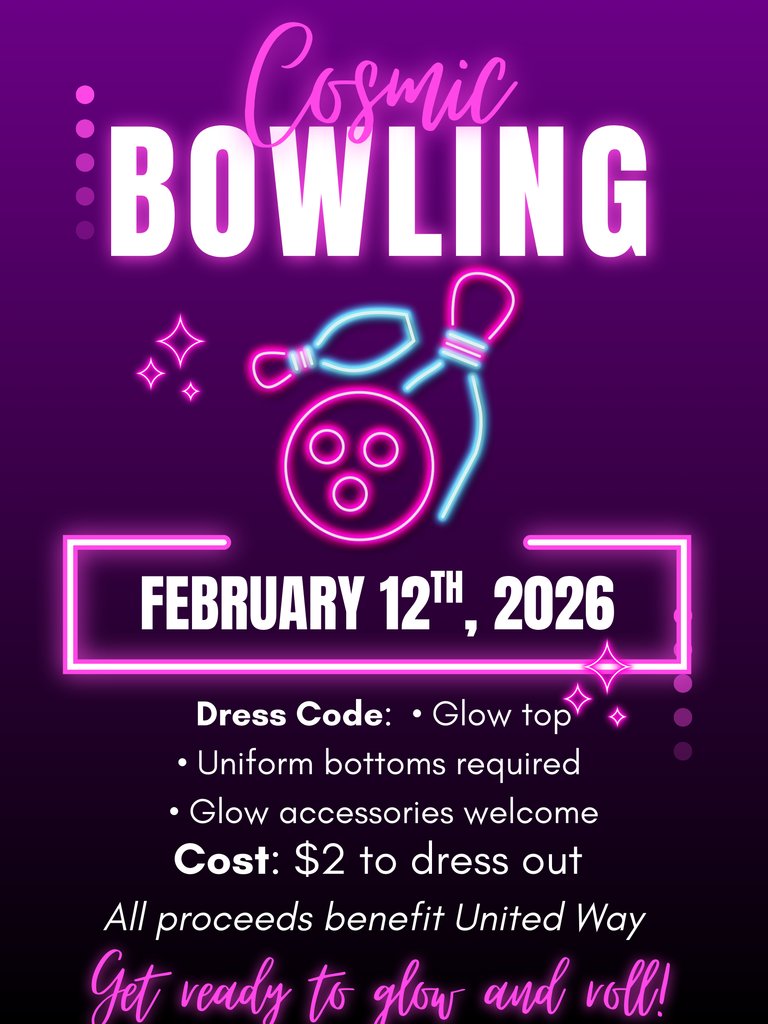 Cosmic Bowling fundraiser, benefitting the United Way.