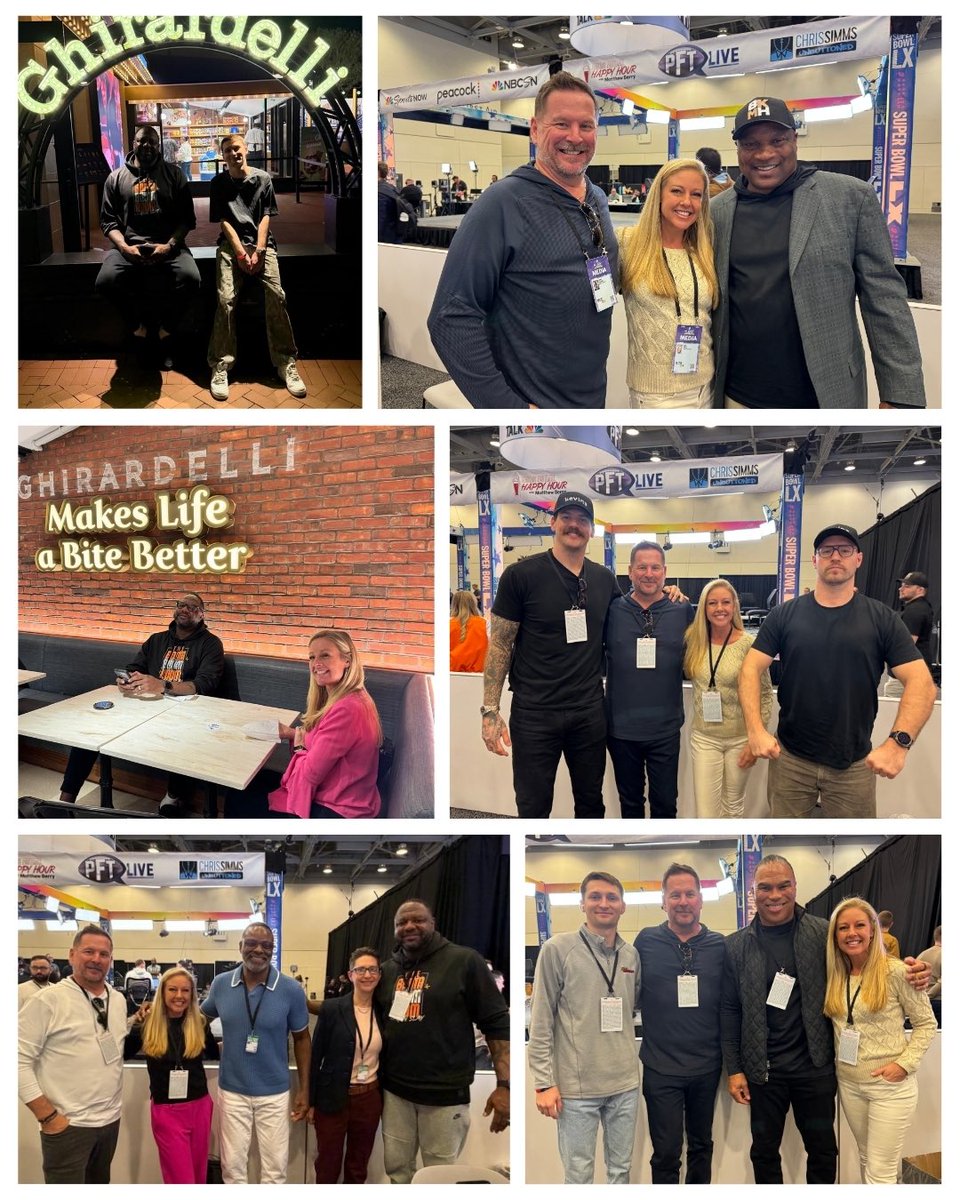 3HL1045's tweet photo. Another #SuperBowl Radio Row in the books!✅
Shoutout to the 30+ guests that joined our show last week and a special thanks to Ferguson, #Durastar and @CircaSports for making the trips to Vegas & San Fran possible! https://t.co/yA9YnspJcv