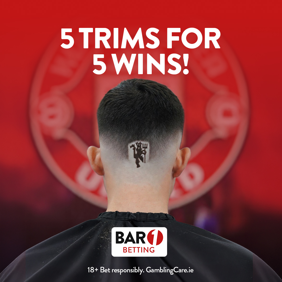 BAR1Betting's tweet photo. If Man United win tomorrow, five lucky BAR 1 Betting followers get a FREE haircut 💇‍♂️⚽ Are you feeling lucky? 

Follow &amp; RT to enter! (18+) 

Full details: https://t.co/tEo69BP33q 

#WHUMUN #MUFC #FrankIlett https://t.co/rgerspr4BS