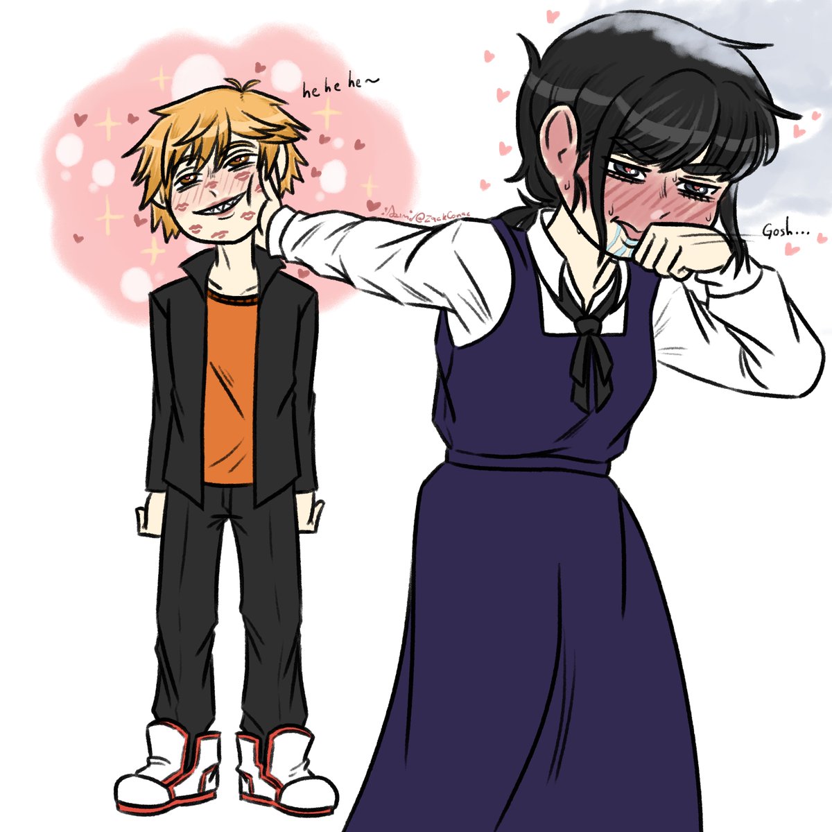 ZackConac's tweet image. They got carried away with the smoochin

#asaden #csm #chainsawman #zacdraws