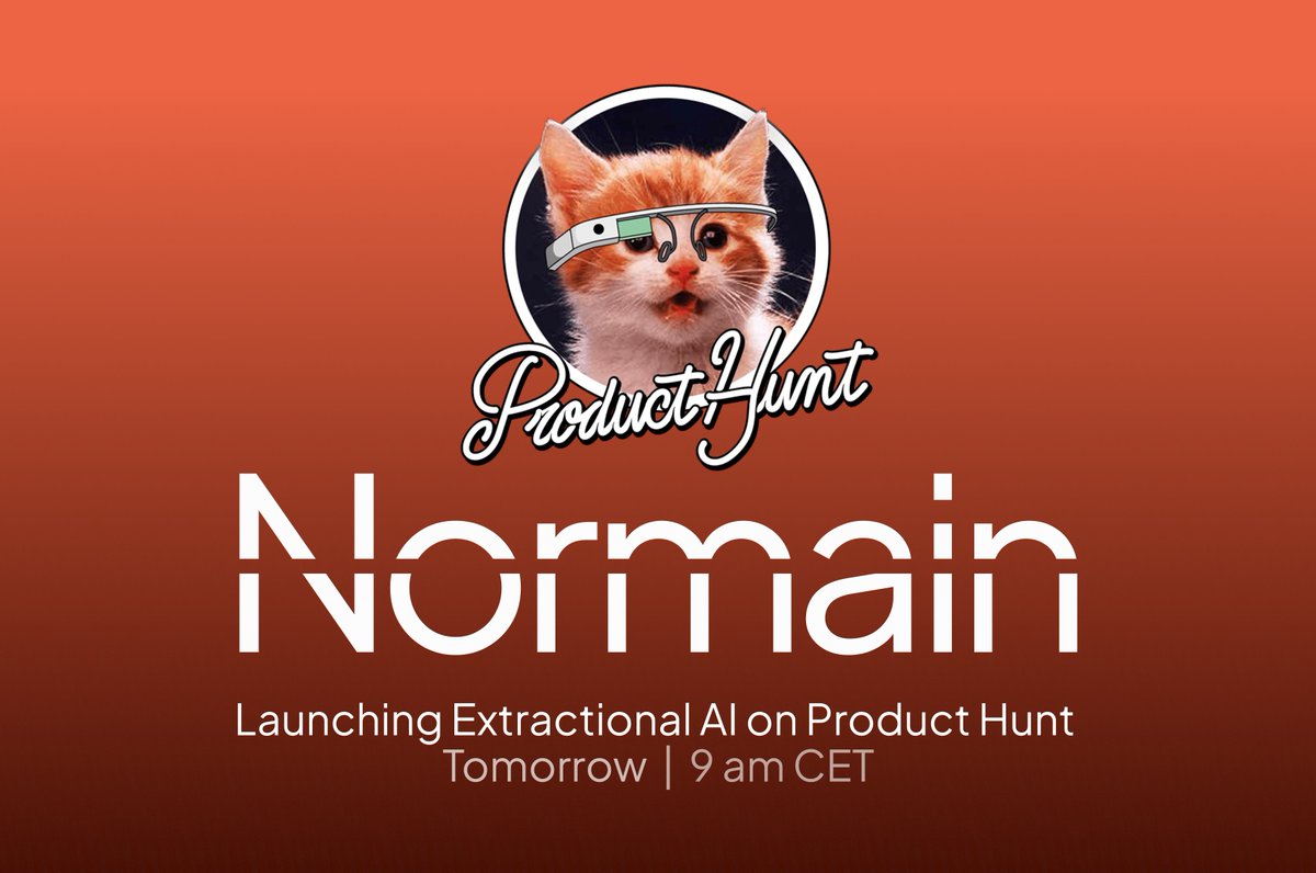 normainofficial's tweet photo. Tomorrow, we go live.

Not AI that invents. AI that extracts.
Extractional AI, powered by Normain.

For experts. For high-stakes work. For truth you can stand behind.

@ProductHunt, Feb 10 🚀
#ProductHunt #AI #Startup