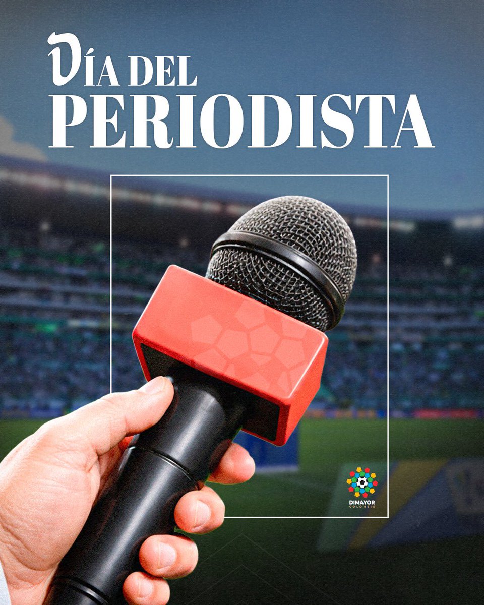 ¡𝗙𝗲𝗹𝗶𝘇 𝗗𝗶́𝗮 𝗱𝗲𝗹 𝗣𝗲𝗿𝗶𝗼𝗱𝗶𝘀𝘁𝗮! 🎙️😁

Celebramos a todos los profesionales por informar y transmitir diariamente las emociones del Fútbol Profesional Colombiano 📻🎙️📺

👉 Más información: dimayor.com.co/2026/02/09/fel… 

#LaCasaDeTodos