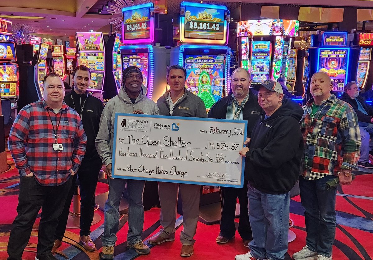 We are so very #grateful to our good friends at <a href="/EldoradoScioto/">Eldorado Scioto Downs</a> AND @CaesarsEntertainment for a generous donation of nearly $15,000 through their "Your Change Makes Change" program.

Thank you to Mike, Jason, Patrick, the patrons and everyone at Eldorado Scioto Downs!
#fyp #help