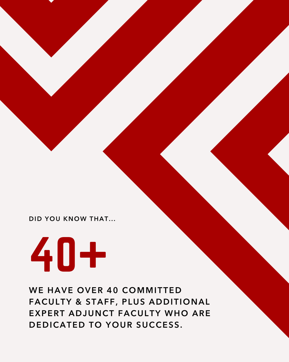 Success is a team effort. Our students are supported by 40+ committed faculty &amp; staff plus expert adjunct instructors who bring real-world insight to every class. Your goals = our mission. 

#gradschool #gradstudent #education