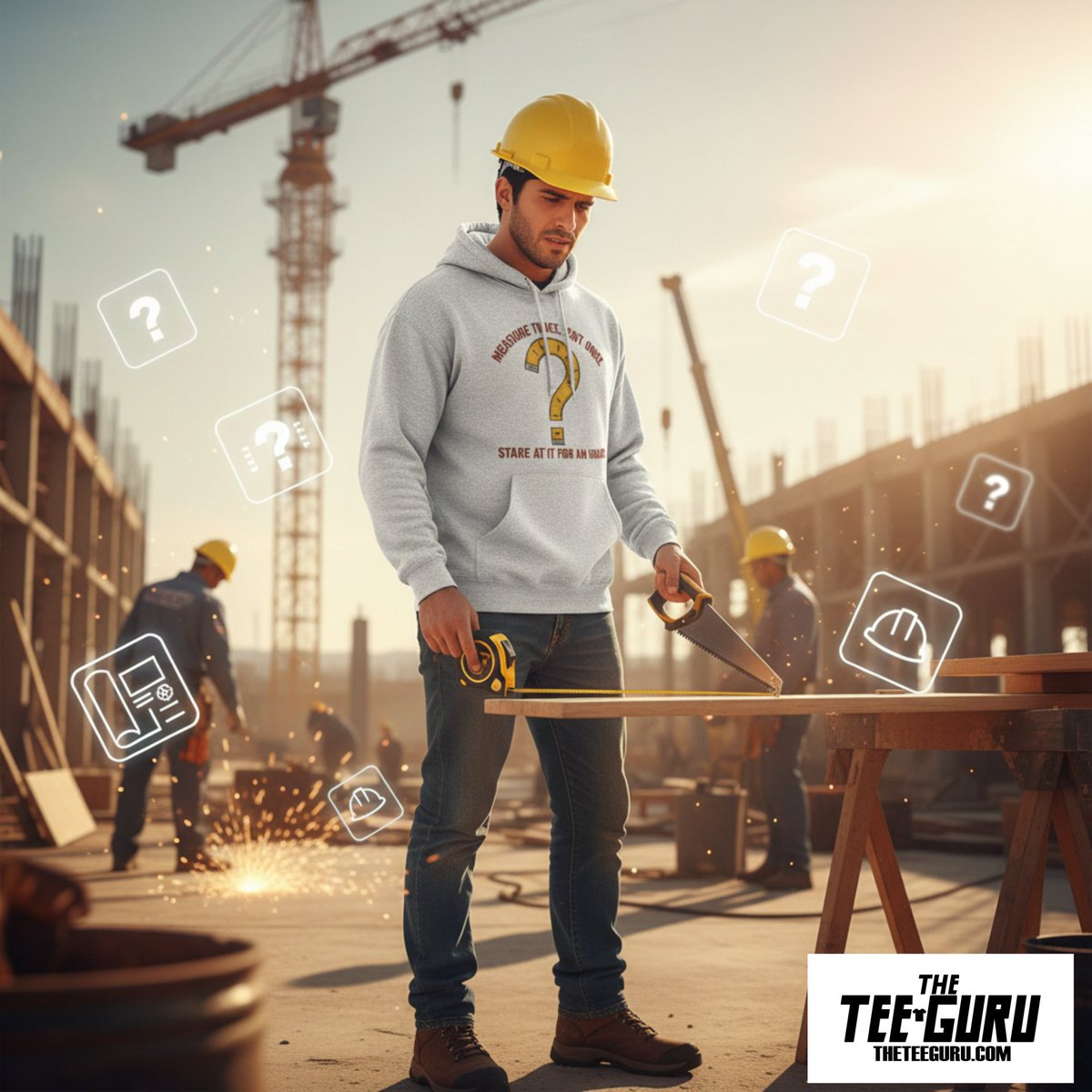 thelifted_Guru's tweet image. Measure twice. Cut once. Spend the next hour wondering why it still looks crooked. 📏🛠️

The official hoodie for the "I’ll get to it in a minute" professional. Stay cozy while you contemplate the blueprint. 🏗️✨

wix.to/iqw5lPO

#Construction #Carpentry #TheTeeGuru