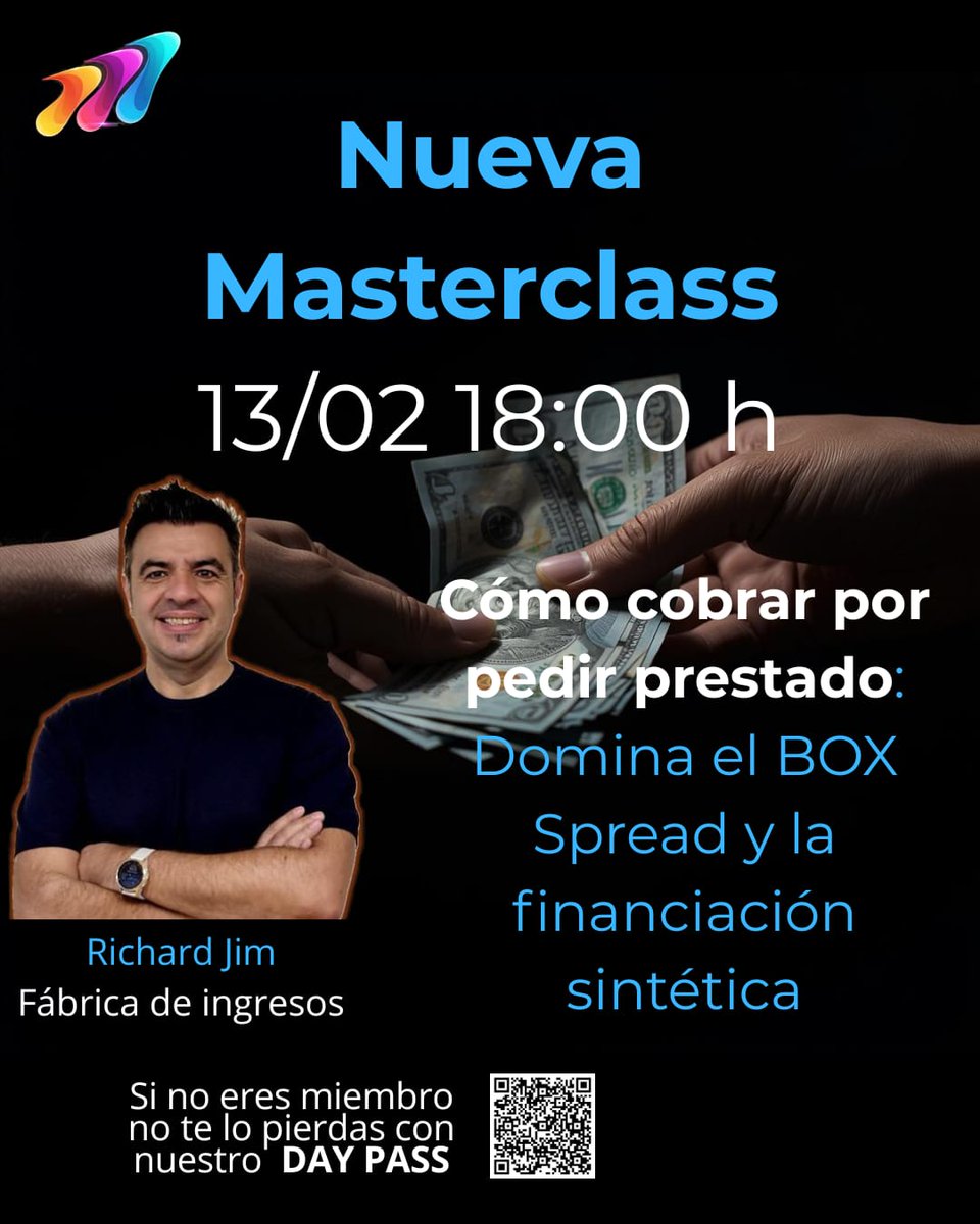 Este viernes a las 18:00 tenemos algo especial:

<a href="/fabricaingresos/">Fábrica de Ingresos (Income Factory) Richard Jim</a> nos dará una masterclass sobre una estrategia de opciones financieras ligada a algo que nos afecta a todos: pedir un préstamo.

🔒 Es exclusiva para miembros de MTO, pero si aún no lo eres puedes entrar con nuestro