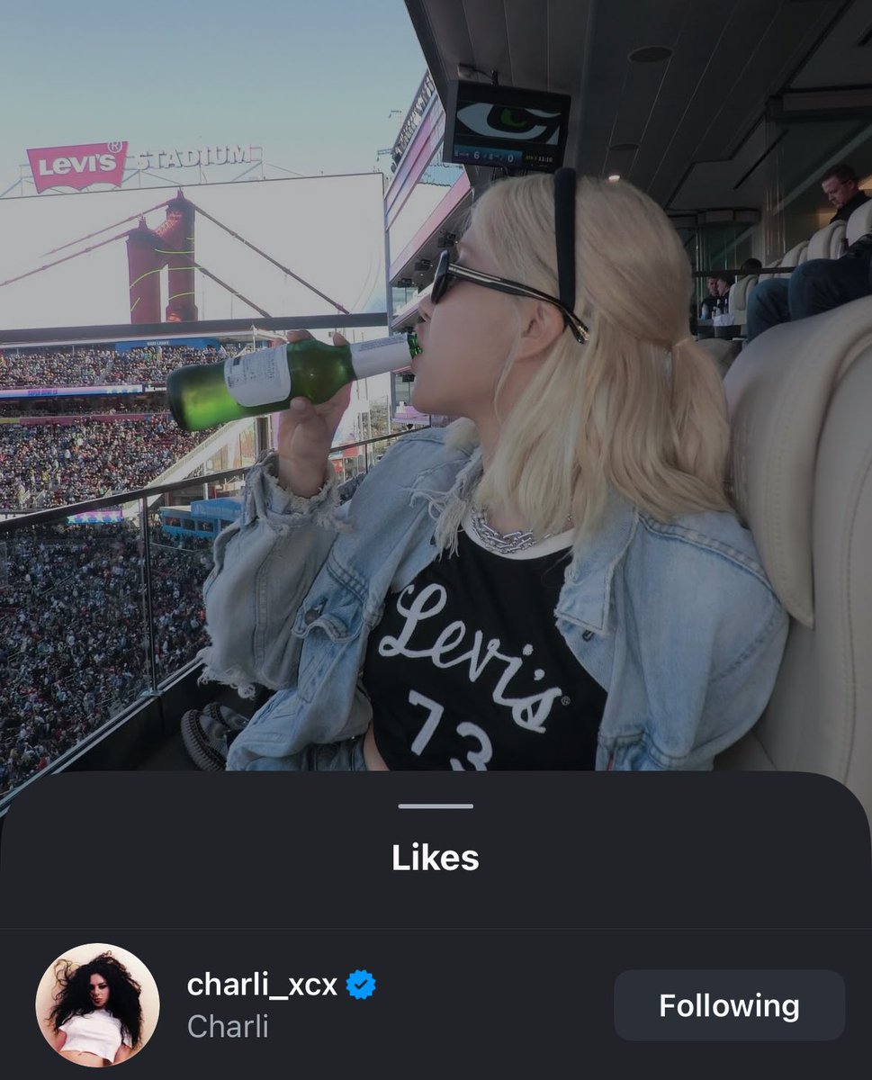 charli xcx liked rosé’s instagram post 💙