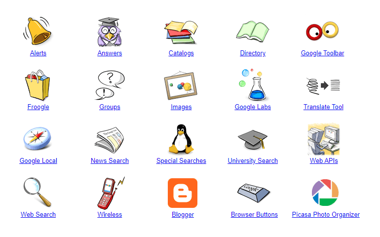 WebDesignMuseum's tweet image. Google icons in 2004  

#InternetHistory