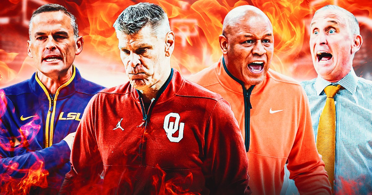 On3's tweet image. NEW: College Basketball Hot Seat Watch via @PeteNakos🔥

LSU, Oklahoma, Syracuse, Arizona State + more 

View: on3.com/news/college-b…