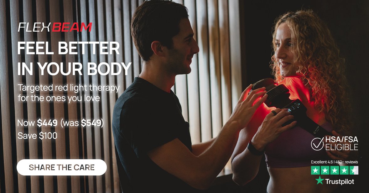 INTOUCH_RUGBY's tweet photo. VALENTINE'S DISCOUNT >>>> Through February 16th, $100 OFF FlexBeam and an additional 5% OFF with code INTOUCHRUGBY at checkout or click on https://t.co/007kKZrvcE #flexbeam #redlighttherapy #ad #valentinesdaygifts FlexBeam Portable Red Light Therapy Device. An amazing recovery device