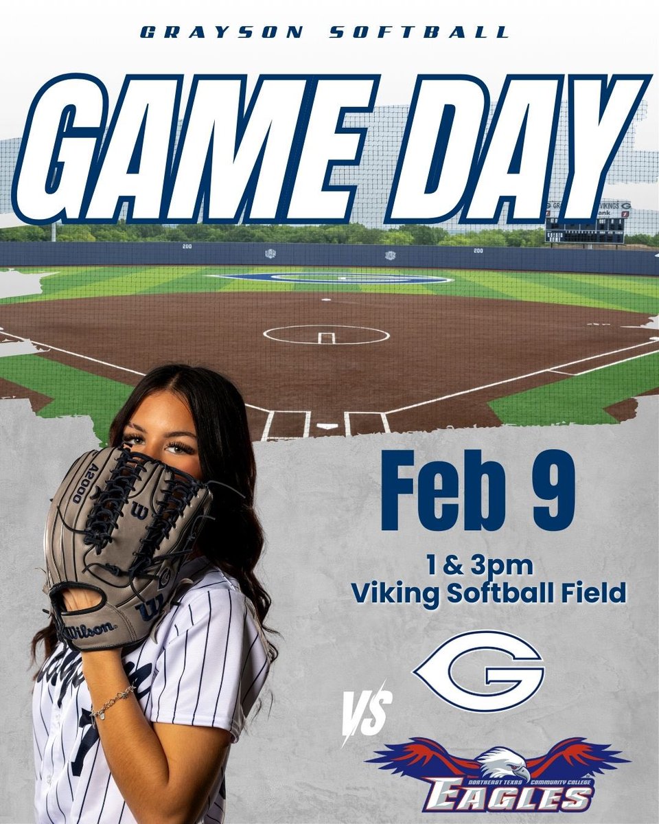 gclvsoftball's tweet photo. 🚨GAMEDAY🚨 It’s a great day for our HOME OPENER! We’ll see you this afternoon! 

🆚Northeast Texas Community College 
⏰1&amp;3pm
📍Viking Softball Field 
📺 https://t.co/hGBkVkbbpW (game one) 
      https://t.co/xbRz24XMyR (game two) https://t.co/XTzKZSiYBN