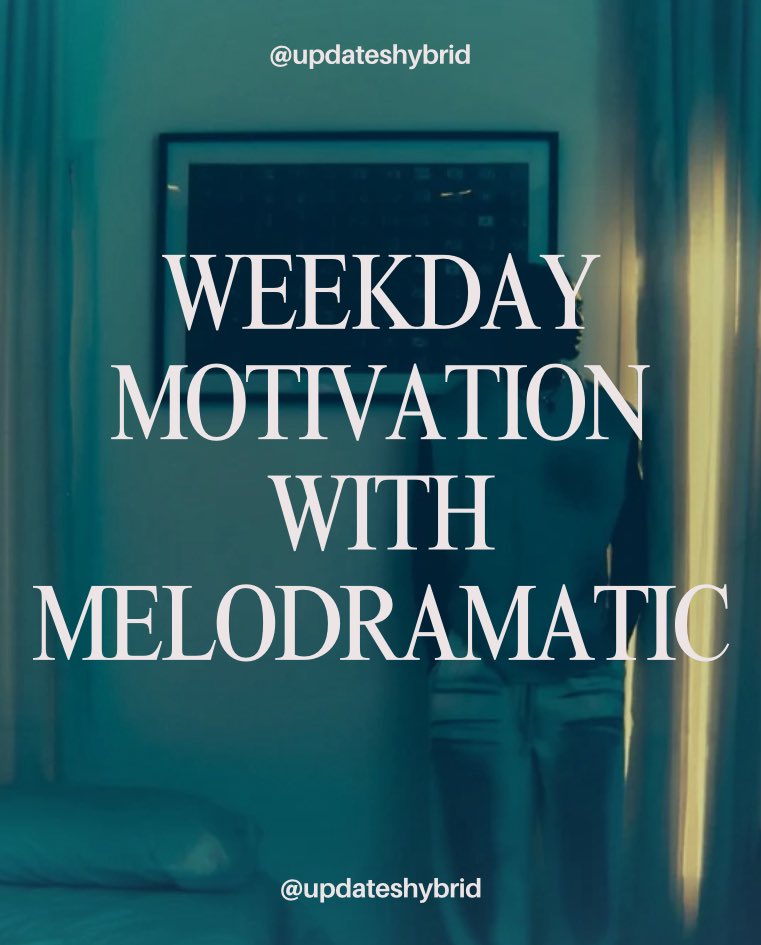 updateshybrid's tweet photo. Work on weekdays can be an Hassle but here are some MELODRAMATIC tracks to keep you motivated and energized each day
 
Check threads 🧵 

#updateshybrid https://t.co/zZ71AKIdh9