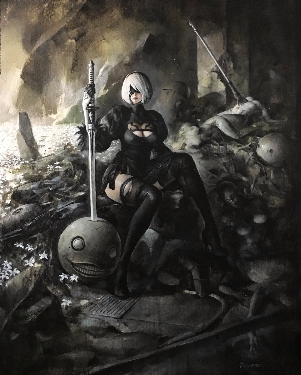 ArtShareHQ's tweet photo. #Illustration│NieR: Automata ― "YoRHa No.2 Type B" ⚔️🖤

Artist: Puppeteer Lee https://t.co/lE2FrThP6S